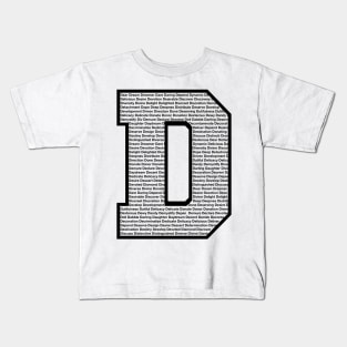 D Black Kids T-Shirt